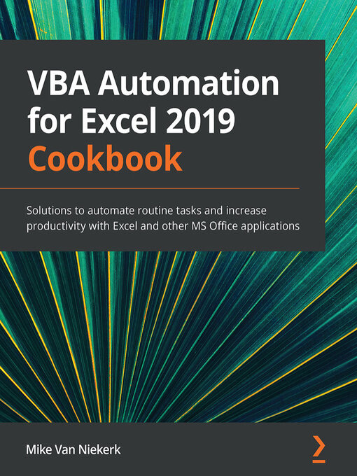 Cover image for VBA Automation for Excel 2019 Cookbook